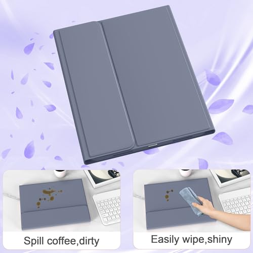 BQDIYOO Case for iPad 11th/10th Generation with Keyboard, 11 inch A16/10.9" iPad 10 Case (2025/2022) with Pencil Holder, Wireless Keyboard and Slim Lightweight Soft Cover Auto Wake/Sleep, Purple
