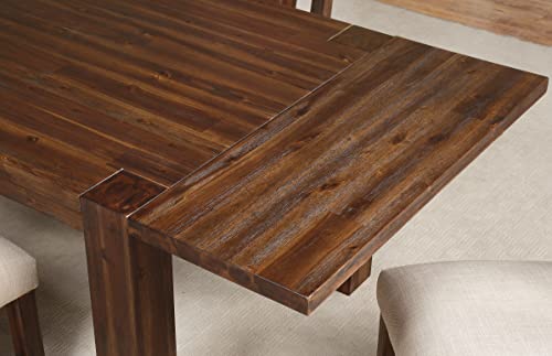 Modus Furniture Meadow Solid Wood Extending Dining Table, Brick Brown #TOP3