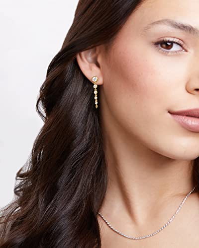 MILLA Dangle Earrings for Women - Cute Designer Earrings for Women Trendy Gold Chain Earrings & Sterling Silver Dangly Earrings4