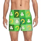 LI ZHI XIN Calzoncillos tipo bóxer para hombre, calzoncillos tipo bóxer de algodón de ajuste holgado con cintura elástica, patrón floral de herradura, Multicolor, XXL