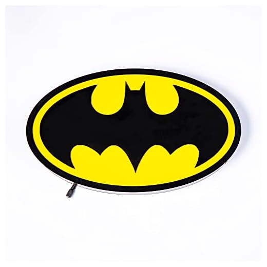 Argmac BAT-MAN Neon sign| Neon Signage for LED Home/Office Decor, LED Gaming room, Business Gifting, 18X18inches including 5A adapter (Low Power Consumption),Lightweight with easy Installation Neon Signs