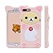 iPhone 7 Plus Case, MC Fashion Super Cute 3D Pink Bear Rilakkuma Protective Silicone Case for Apple iPhone 7 Plus (2016) and iPhone 8 Plus (2017) (Rilakkuma)