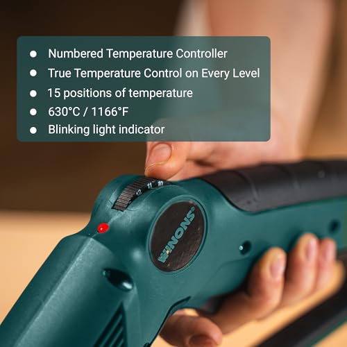 WINONS 250W Styroporschneider Heißdrahtschneider - Luftkühlung Styropor Schneider WFC0013 mit Nummerierter Temperaturregler 630°C Max Temp., Heißschneider für Alle Art von Projekte (8er-Set)