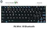 Rii Mini i9 Bluetooth (Layout Italiano) - Tastiera Bluetooth Ultra Sottile per Tablet, Smartphone...