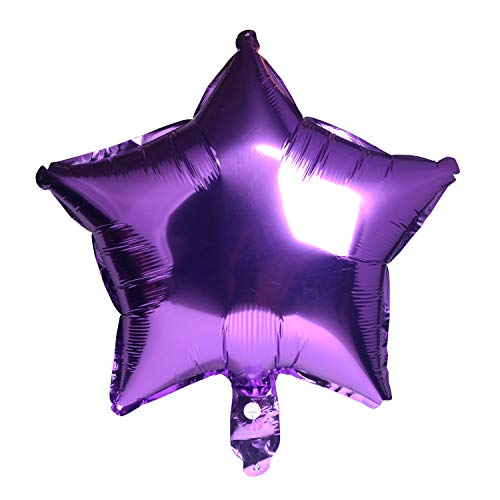 Image of 10pcs Star Shape Foil Mylar Balloons,18 Inch Balloon for Wedding Birthday Party Baby Shower Decoration (purple)