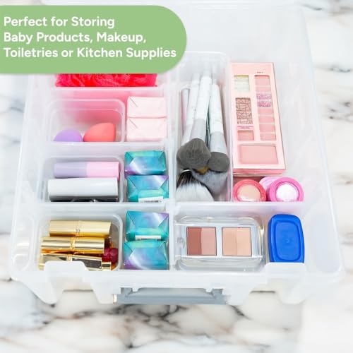 Best Kept Super Satchel Double Deep Compartment Box - Art Storage with 8 Removable Compartments | Smart Closure for Craft Supplies, Home & Office Improvement by Best Kept - Image 5