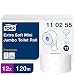 Produktbild Tork 110255 extra weiches Mini Jumbo Toilettenpapier in Premium Qualität für das Tork T2 Mini Jumbo Toilettenpapiersystem / Toilettenpapier 3-lagig in Weiß, 12 x 600 Blatt