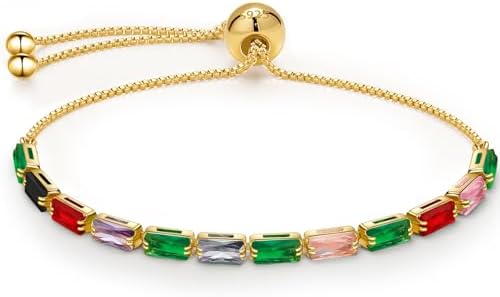 J.Fée Silver Bracelet, S925 Tennis Bracelet with Sparkling 5A Cub...