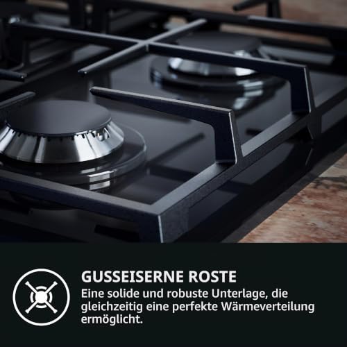 Foto von AEG HGB64400SM Slim Line Gaskochfeld, 60 cm, 4 Feuer, Edelstahl