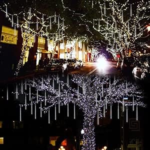 Grarry LED Meteor Shower Lights, Falling Rain Lights 30cm 10 Tube - Image 4