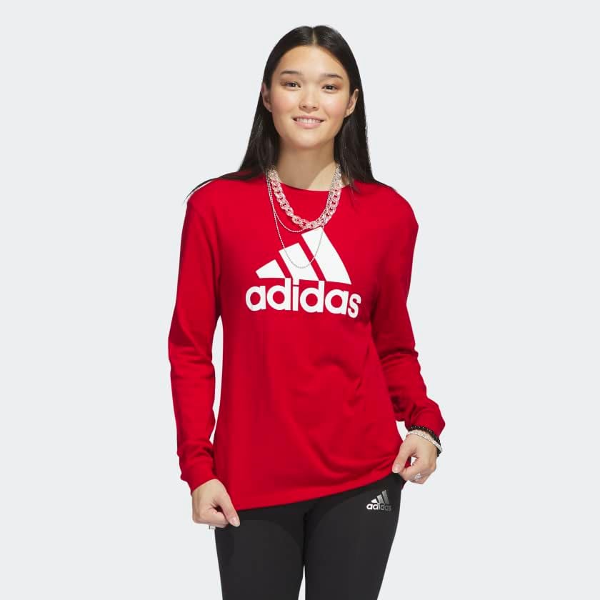 Vista 2 de adidas Camiseta de manga larga con diseño de insignia de deporte para mujer