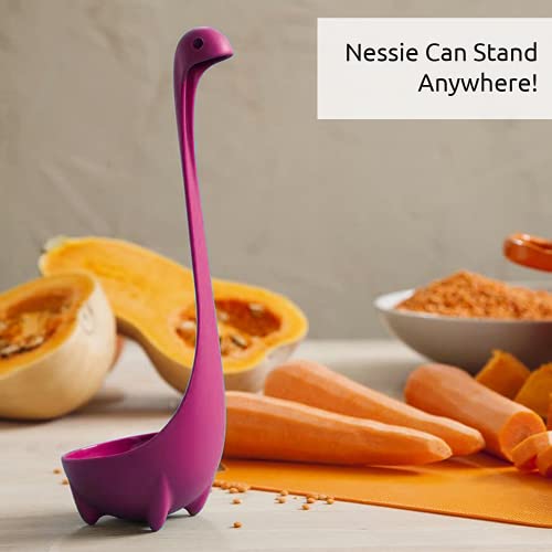 image for OTOTO Nessie Ladle Spoon - Purple Cooking Ladle for Serving Soup, Stew