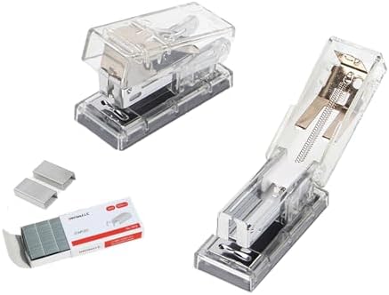 PraxxisPro Aria Premium Mini Stapler 4-Pack - With Built-in Staple Removers & 2000 Staples - For School, Office, Travel