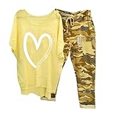 Conjunto de verano para mujer, de talla grande, ligero, informal, suelto, de verano, de algodón y lino, camiseta + pantalones de talla grande, transpirable, juego de playa con curvas y jogging, cómodo