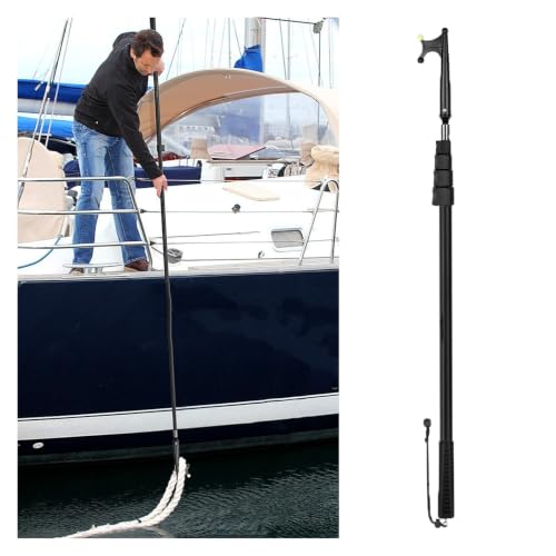 DJPHOFS Bicheros 1,3-5,4 M De Largo Pértiga con Gancho En El Extremo Negra Palos Telescópicos De Amarre para Barcos Dock Defender Reforzados(L 2.4m/7.9'/94.5')