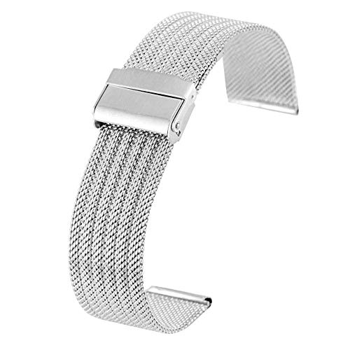Bracelet de montre en maille acier 20mm élégant pour vos rendez-vous professionnels et soirées