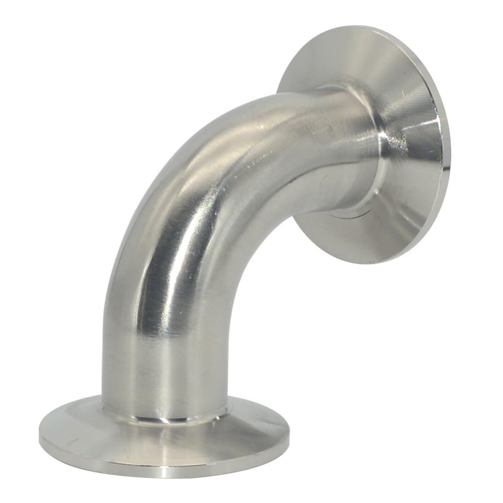 3/4", 1", 2", 3" Y 4" de 19 Mm a 102 Mm de Diámetro Exterior, Conexión Sanitaria con Triple Abrazadera, Codo de 90 Grados, Conexión para Tubería de Acero Inoxidable 304, para Cerveza Casera./