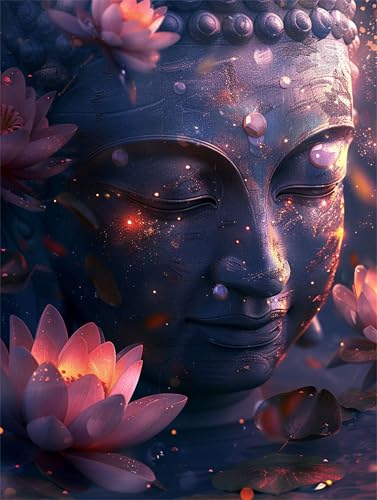 Kit Diamond Painting Bouddha 100x130cm pour un Salon Zen et Lumineux