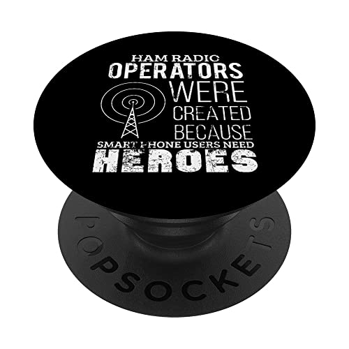 Ham Radio Operator Funny Radio Amateur Dad Father Men PopSockets PopGrip Interchangeable