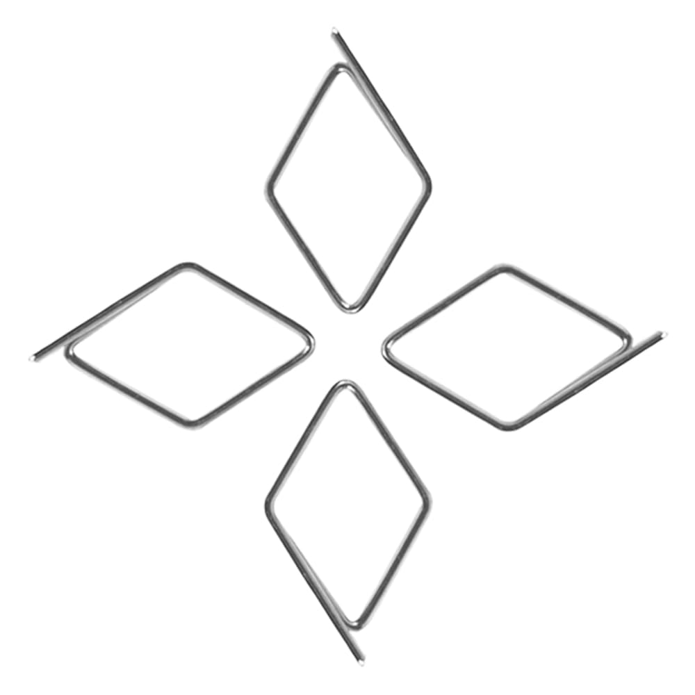 (1000 Pack) Diamond Clip Fasteners for Fire Extinguisher Inspection Tags