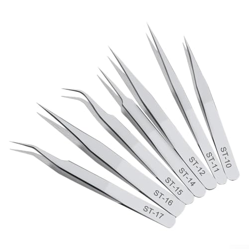 Pince à épiler de précision pour réparation électronique et téléphone portable (ST-14)