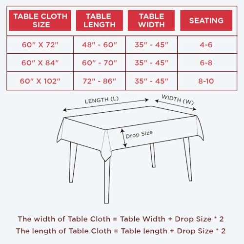 Folkulture Valentines Tablecloth Rectangular (60 x 84) | 100% Cotton Red Tablecloth for Farmhouse,Valentines Day Decorations, Dining Table | Machine Washable Table Cloth for Rectangle Tables, Parties by Folkulture - Image 8