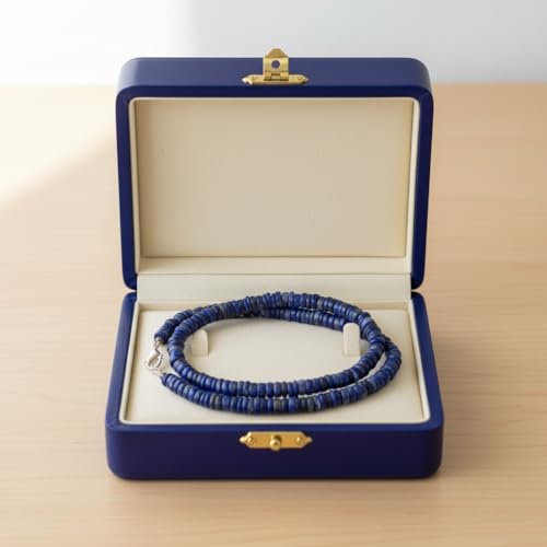 Collier lapis-lazuli de 43 cm en pierres naturelles taillées