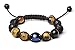 Produktbild Bella.Vida Bella. Vida Mens 12mm Natural Lava Stones and Tiger Eye Bead Handmade Adjustable Braided Bracelet