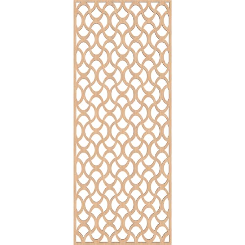 Image of Resort Decorative Pierced Fretwork Wood Wall Panels, 15 3 /8 inchW x 39 3 /8 inchH x 3 /8 inchT, Hickory