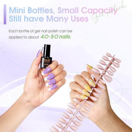 ROSALIND Vernis Semi Permanent 36PCS Violet Bleu Marron Rose Vert – vue 3
