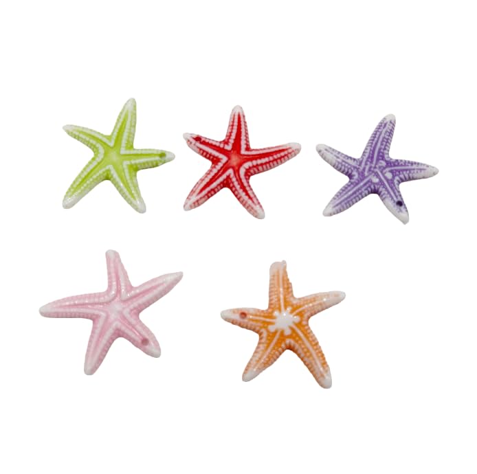 Image of 100 Pcs Mixed Mini Conch Sea Stars Seashells Seahorse Beach Wedding Ornament for Wedding Decor, Home Decor and Craft Project