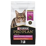 Purina Pro Plan Sensitive Skin and Stomach Adult Cat Food Salmon and Rice Formula - 7 lb.