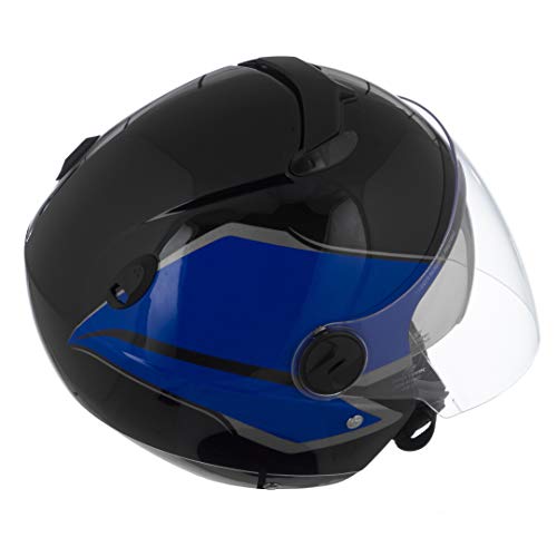 Pro Tork Capacete New Atomic SupeRubroike Sb2 58 multicor (Preto/Azul/Prata)