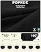 POPKOK Period Underwear for Women High Waisted Postpartum Menstrual Pantie Leakproof Cotton Briefs Plus Size 3 Pack(XX-Large, Black)
