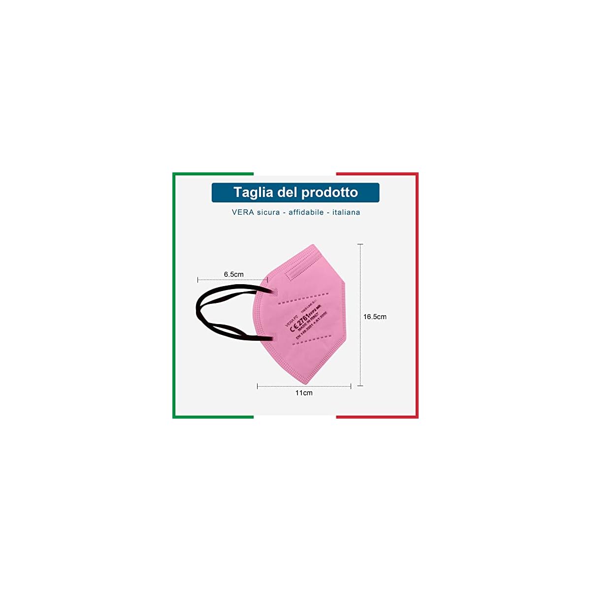 100 Mascherine FFP2 Nere Certificate CE - Made In Italy, Protezione ≥99% BFE - Foto 10