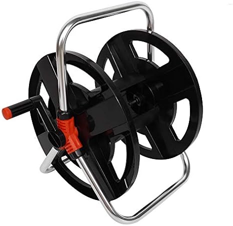 POCREATION Garden Hose Reel Cart with 35m (115ft) Hose Capacity, Portable Water Hose Storage Rack and Stand Holder for Home Gardening