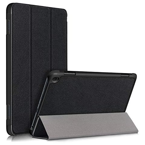 SINSO Slim Case for All-New Amazon Fire HD 8 Tablet and Fire HD 8 Plus Tablet (10th Generation, 2020 Release),Ultra Slim Lightweight Tri-fold Stand Protective Cover Case with Auto Sleep/Wake - Black Cover
