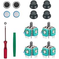 Replacement Thumbsticks Compatible with PlayStation 5 DualSense Wireless Controller, 3D Joystick Module Parts Analog Caps Compatible with Sony PS5 Controller 4pcs