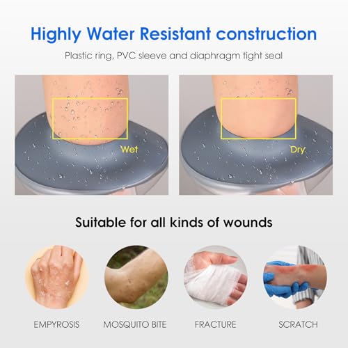 COMFYTHERA Housse de protection imperméable pour bras de douche et plaies, bain d'adultes, sac de douche pour bandage chirurgical de la main, du poignet, des doigts, du coude, réutilisable et durable – vue 5