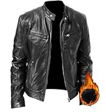 Plusieurs poches : cette veste en cuir dispose de poches de poitrine pour ranger et garder les objets essentiels comme un téléphone et des documents d'identification à portée de main, 2 poches intérieures qui offrent un rangement pour plusieurs articles comme un portefeuille, un téléphone ou des cartes, et 2 poches pour les mains pour réchauffer les mains froides.