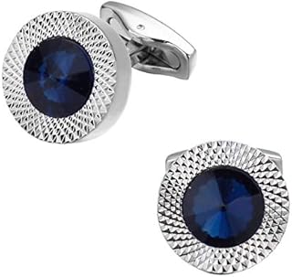 Cuff Links Mens Sapphire Business Wedding Shirts Cufflinks for Men Groomsmen