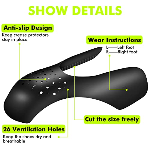 Crease Protectors For Air Force 1 ‖ Jordan 1 ‖ Dunk Low, 4 Pairs Shoe Crease Protector, Crease Guard Suitable For Most Sneakers, Anti Crease Shoe Protector For Men's 7.5 -12/ Women's 5-8.5 #TOP4