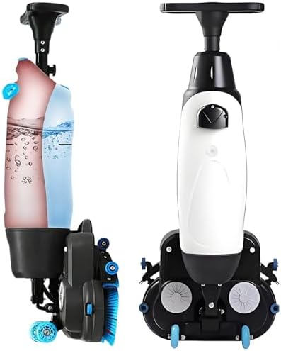 Commercial 36V Walk Behind Floor Scrubber Dryer & Tile Polisher, 17” Cordless Electric Cleaner with Powerful Mop Brushes for Efficient Cleaning