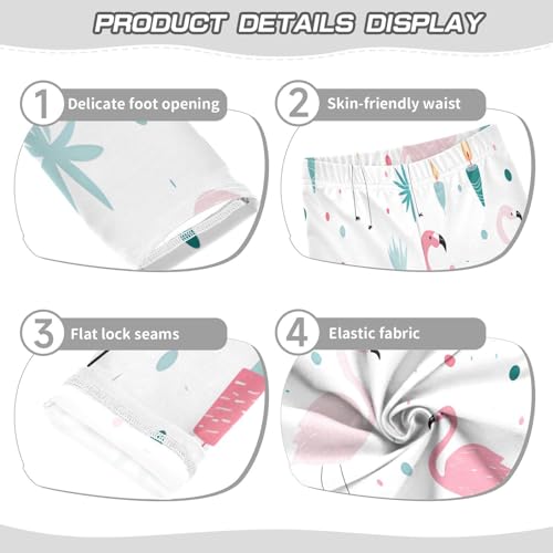 Toddler Girls Leggings Printed Yoga Pants Leggings Candle Flamingos for Kids3