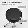 RockJam Adjustable Drum Throne Stool for Drum Kit – Padded Swivel Drum Seat with Height Adjustment 45-55cm, Anti-Slip Feet, Portable Folding Drummer Stool, Black #4