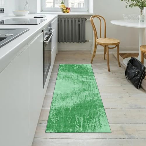 Tapis de couloir antidérapant vert fini les glissades tapis 100x500 cm