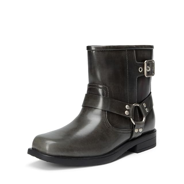 Dream Pairs DREAM PAIRS Girls Combat Boots with Side Zipper Ankle Booties Shoes