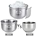 Grandslam Shaving Soap Bowl, 304 Heavy Duty Stainless Steel Shaving Lather Bowl for Men, Double Layer Heat Preservation, Create Rich Shaving Cream and Keep Your Lather Warm