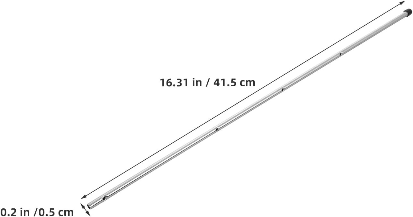 Alasum 2pcs Foosball Table Rods Replacement – 6mm Diameter Steel Poles with Plastic Caps, 41.5cm Length Desktop Soccer Table Accessories for Family and Room Use