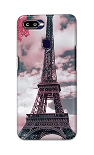 Image of Lovers Famous Place Eiffel Tower in Paris Hard Back Case Cover for Oppo F9 / Oppo F9 Pro /Realme 2 Pro /Realme U1, RMX1801, RMX1807 Back Cover -(J5) VNS2227